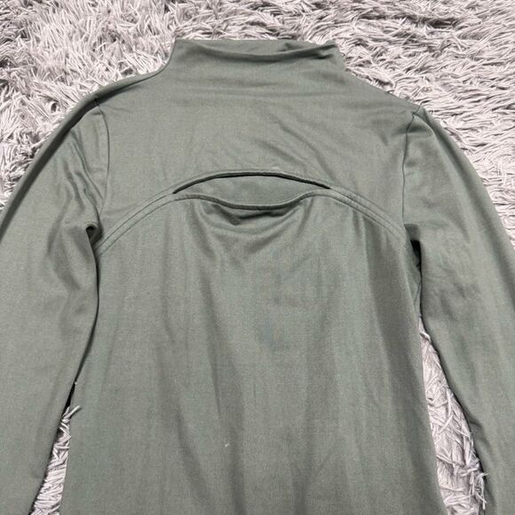 Express Body Contour Mock Neck Open Chest Long Sleeve Thong Bodysuit Size Small - Picture 2 of 8